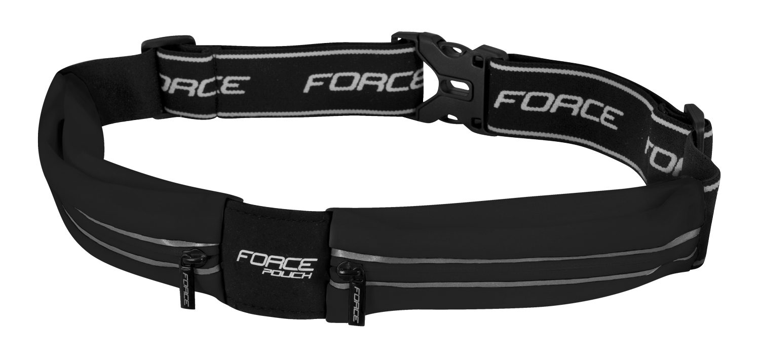 Běžecký opasek Force Pouch, černý - VÝPRODEJ