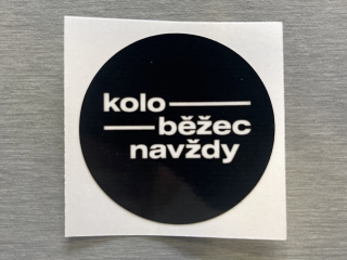 Samolepka Koloběžec navždy, kruh - černá